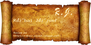 Rábai József névjegykártya