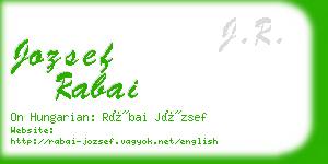 jozsef rabai business card